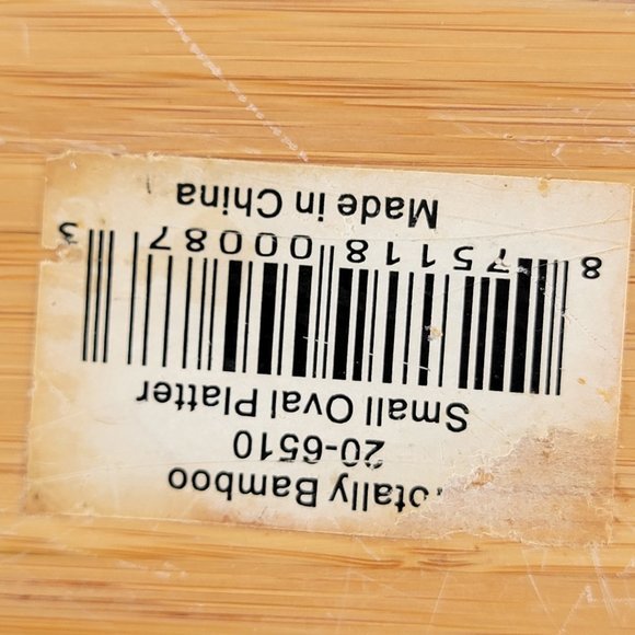 Totally‎ Bamboo Oval Wooden Serving Bowl Natural Bamboo Color - Picture 3 of 12